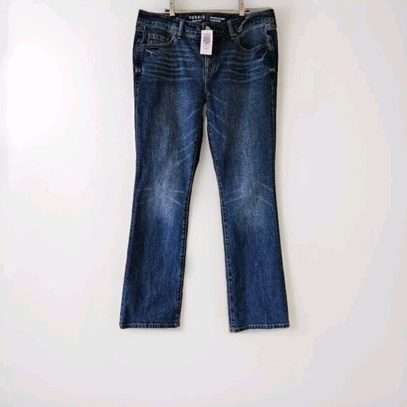 Torrid Jeans Womens 12 Tall Blue Mid-Rise Perfect Slim Boot Classic Denim Preppy - Picture 1 of 16